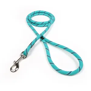 3/8 Teal w/ Black & White Tracer Rope Leash