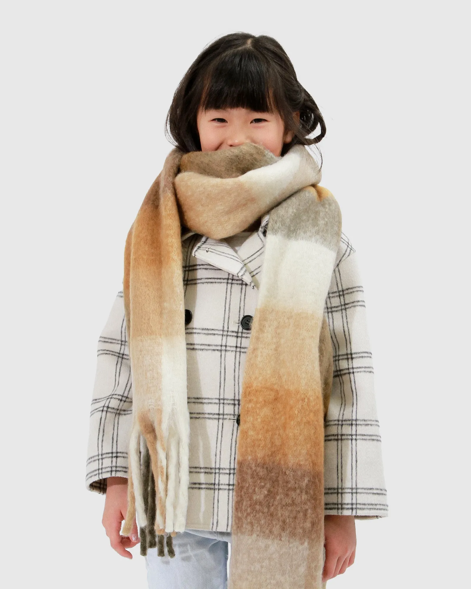 Adore You Wool Blend Peacoat - Cream Check
