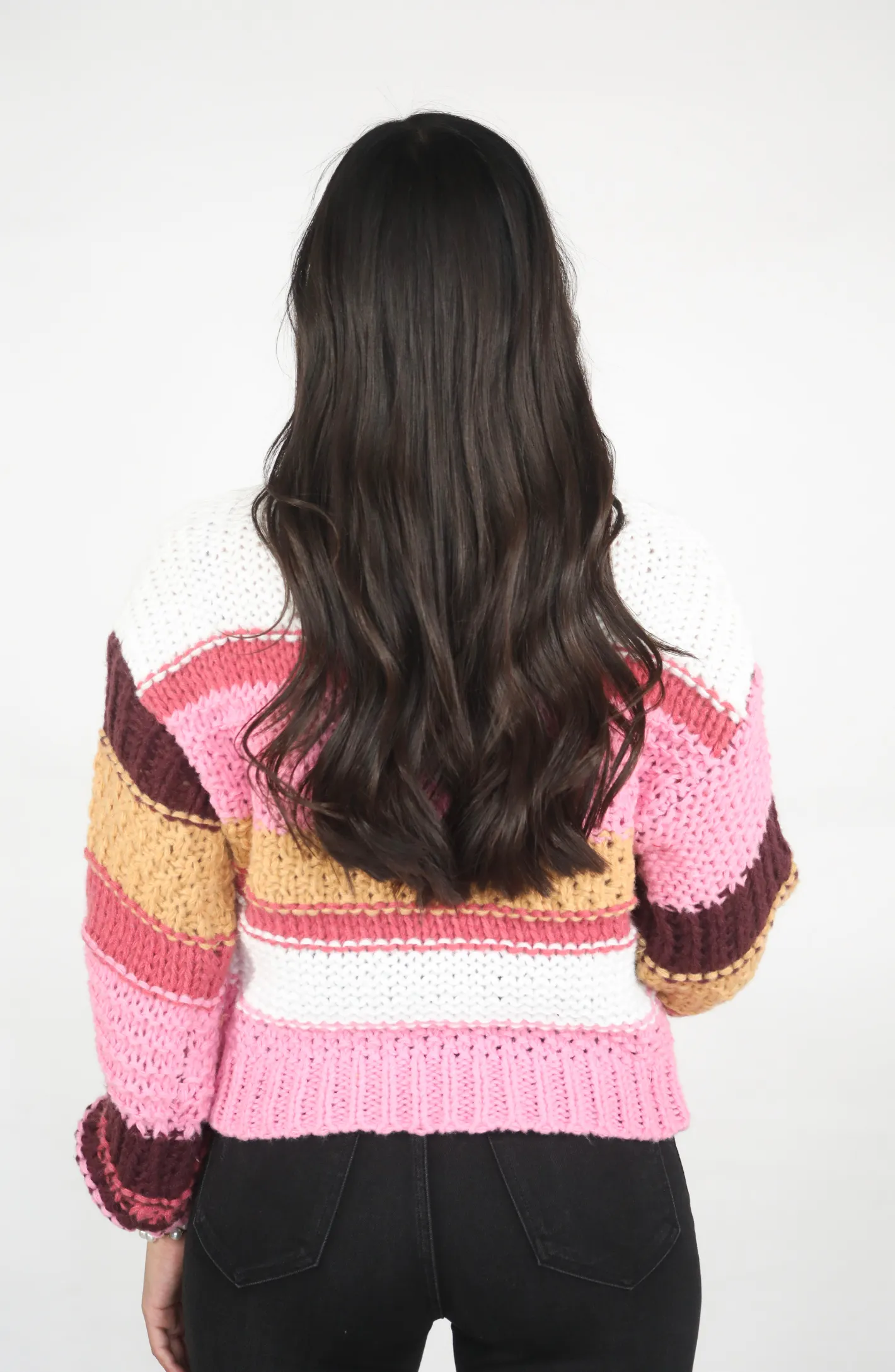At This Second Multicolor Striped Sweater