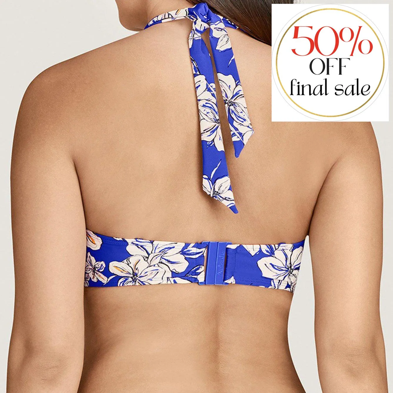Aubade Parfums D'Ete' Moulded Push-Up Bikini Top  In Blue TU08