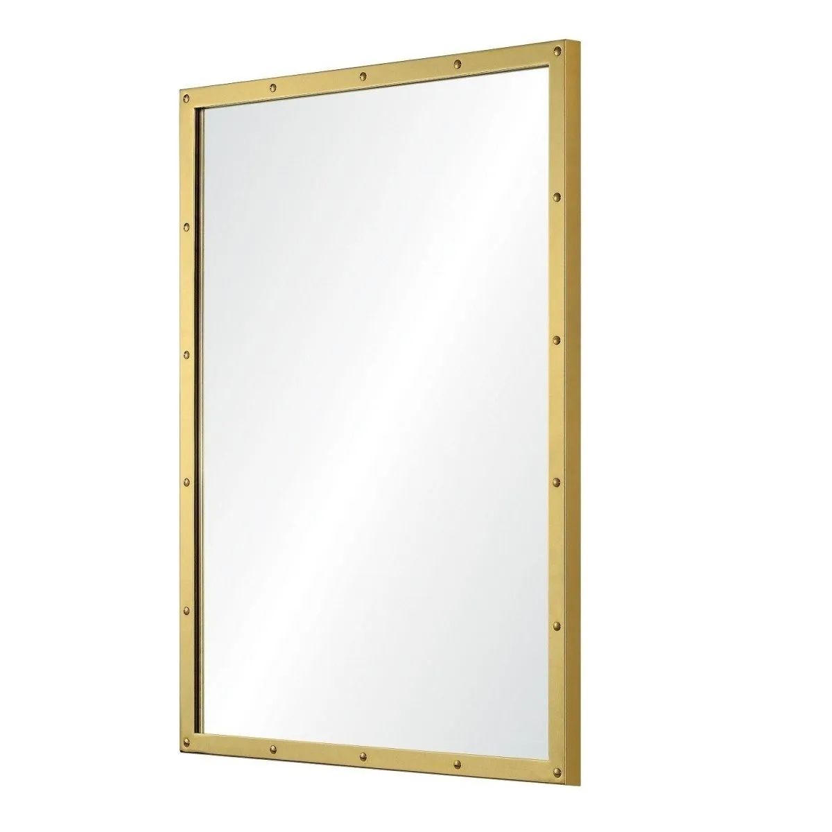 Burnished Brass Wall Mirror by Suzanne Kasler