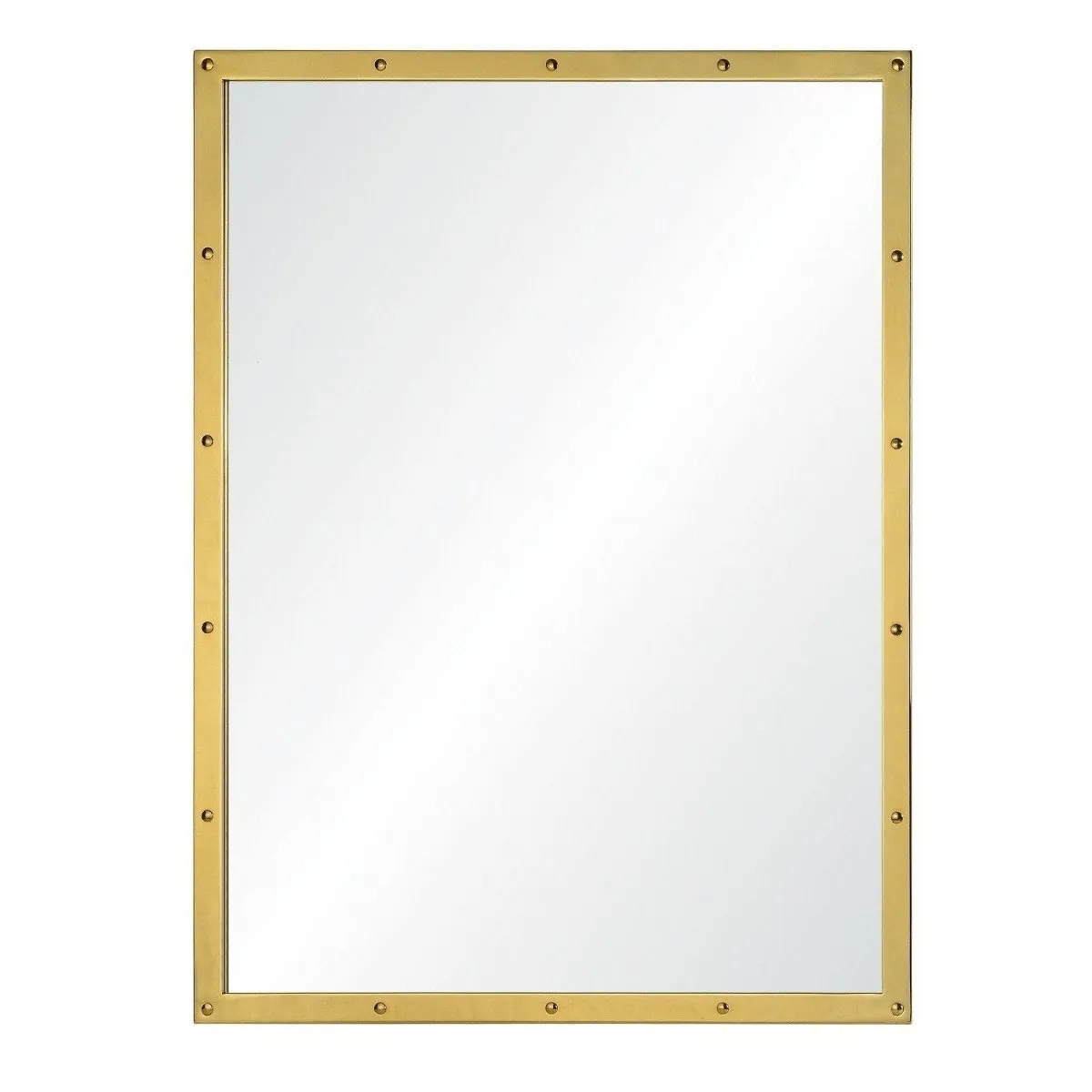 Burnished Brass Wall Mirror by Suzanne Kasler
