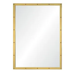 Burnished Brass Wall Mirror by Suzanne Kasler
