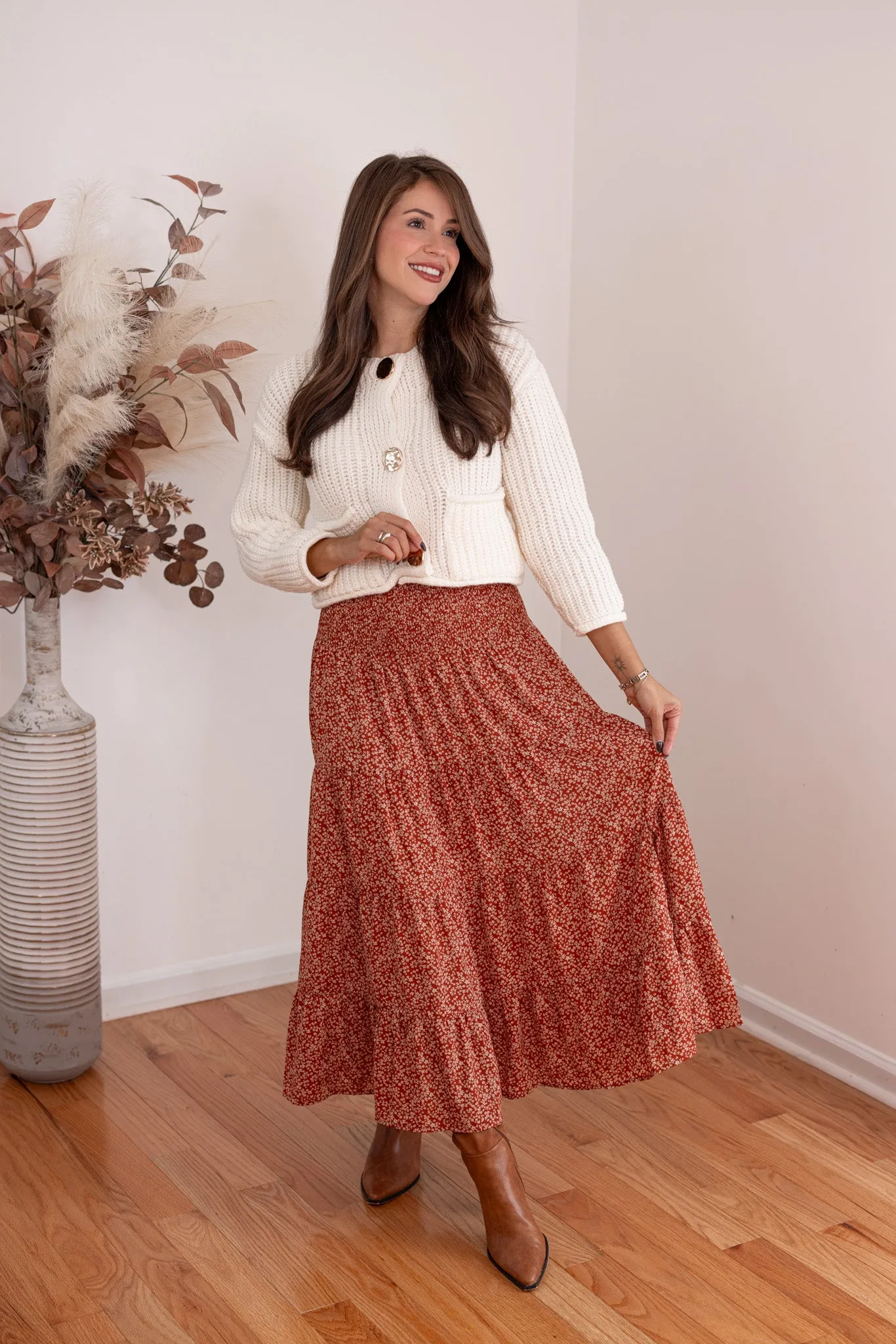 Chunky Beige Sweater Cardigan