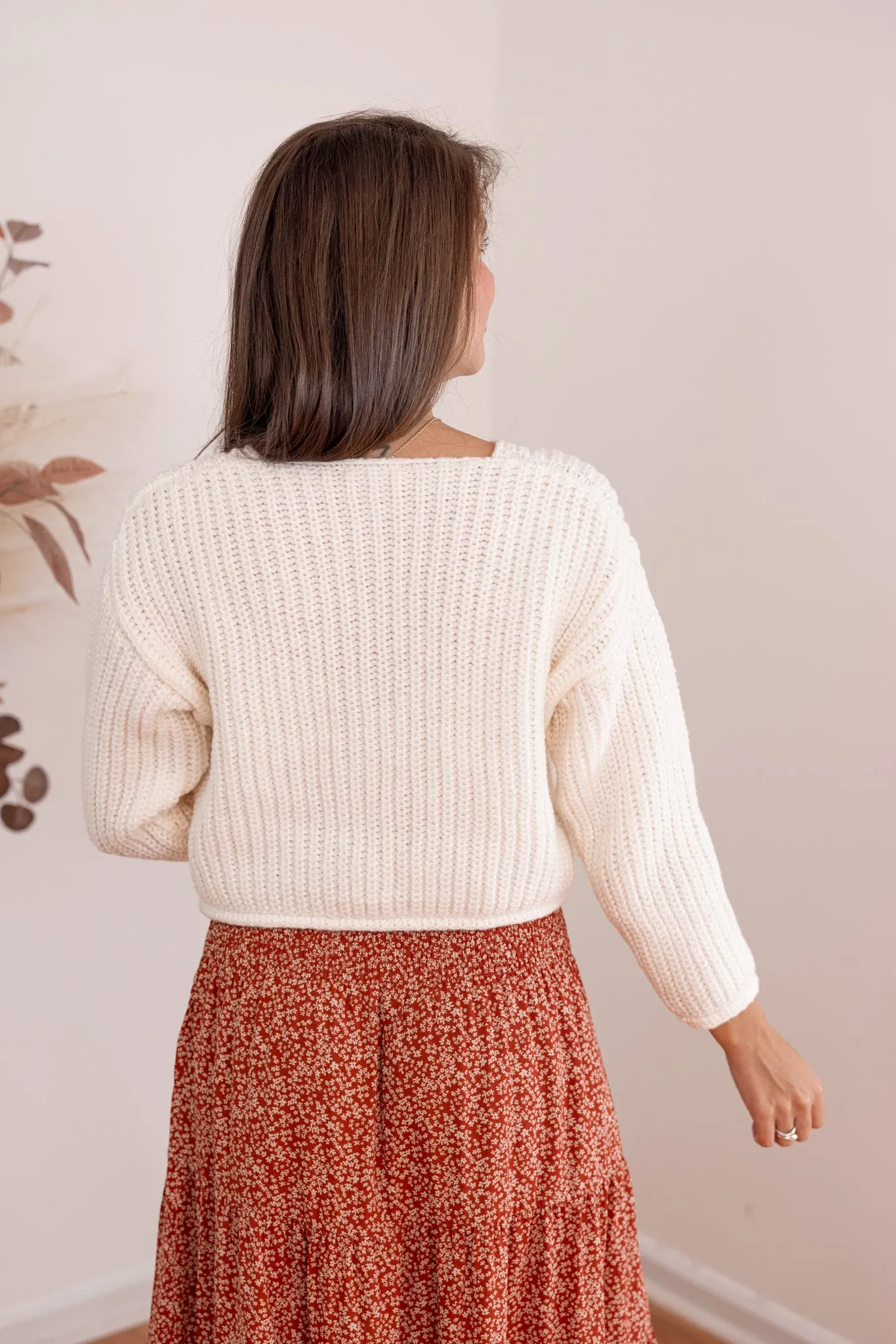 Chunky Beige Sweater Cardigan