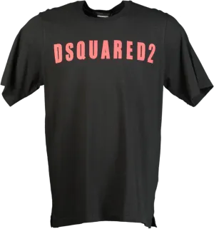 Dsquared2 Black Slouch Fit T-Shirt UK S