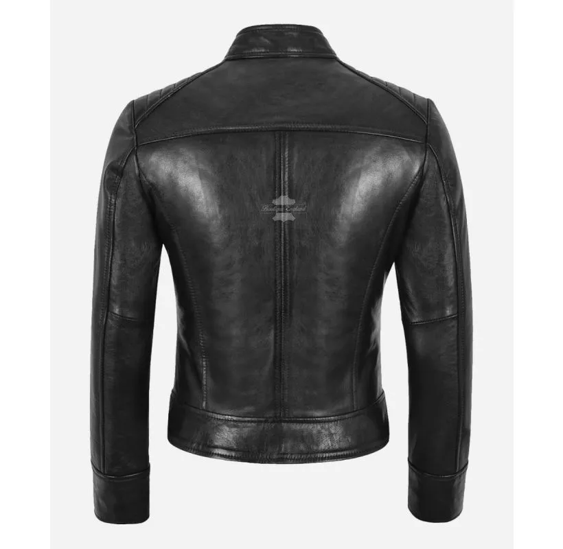 Eleanor Leather Jacket Ladies Classic Black Casual Fashion Jacket