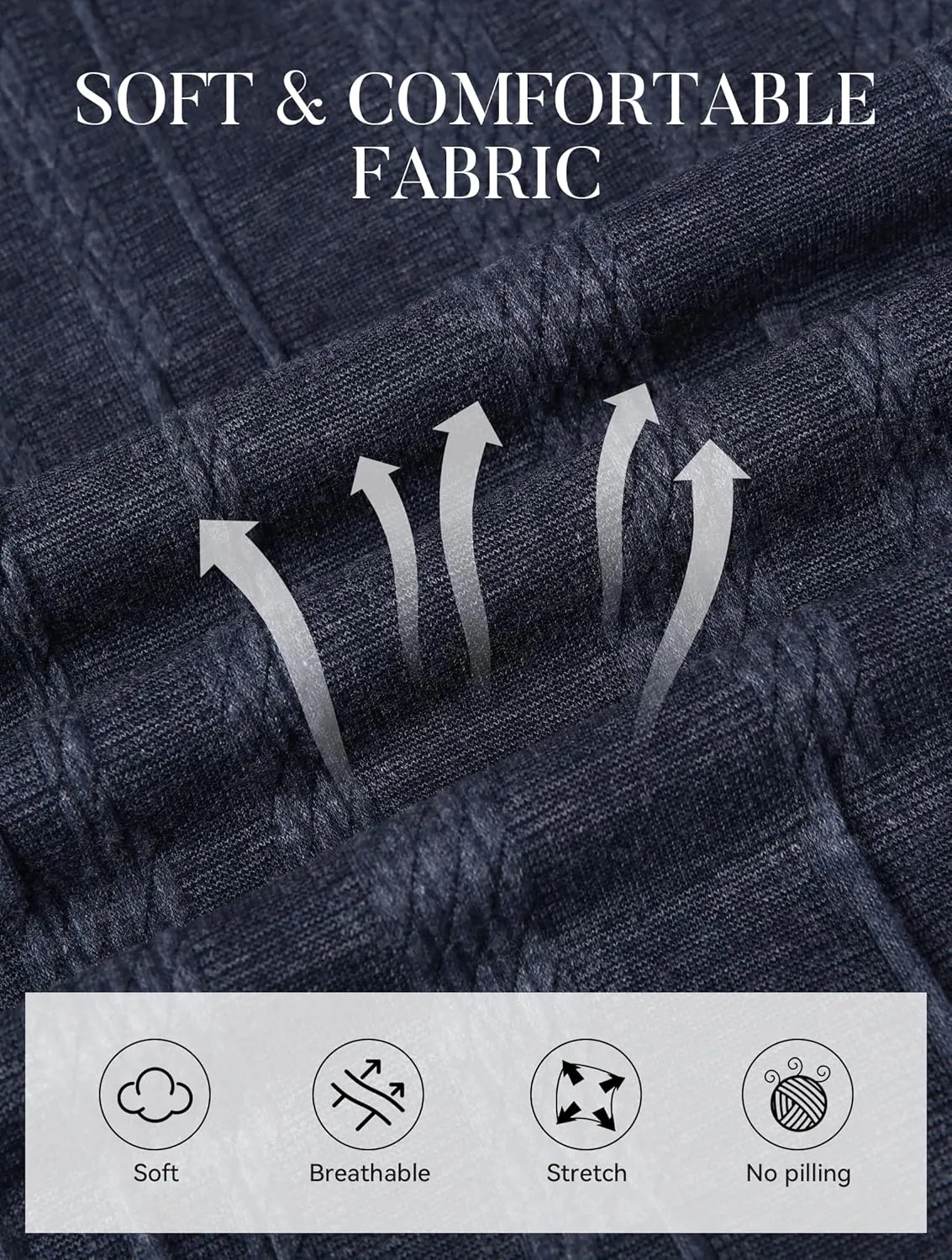 Esabel.C Men's Zipper Polo Shirts Textured Knit Short Sleeve Ribbed Stretchy Polo Shirts for Men