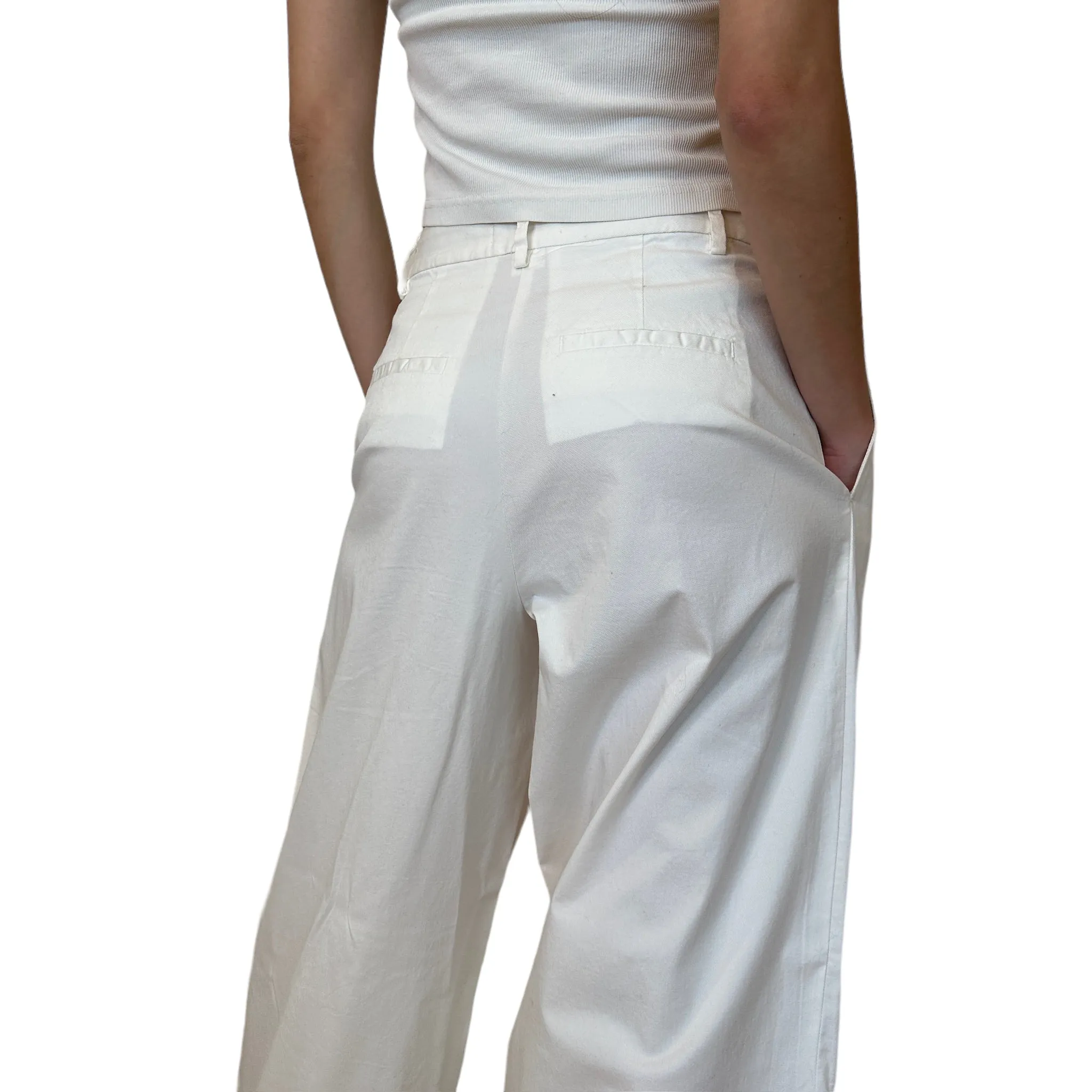 Extra Wide White Pants - 0