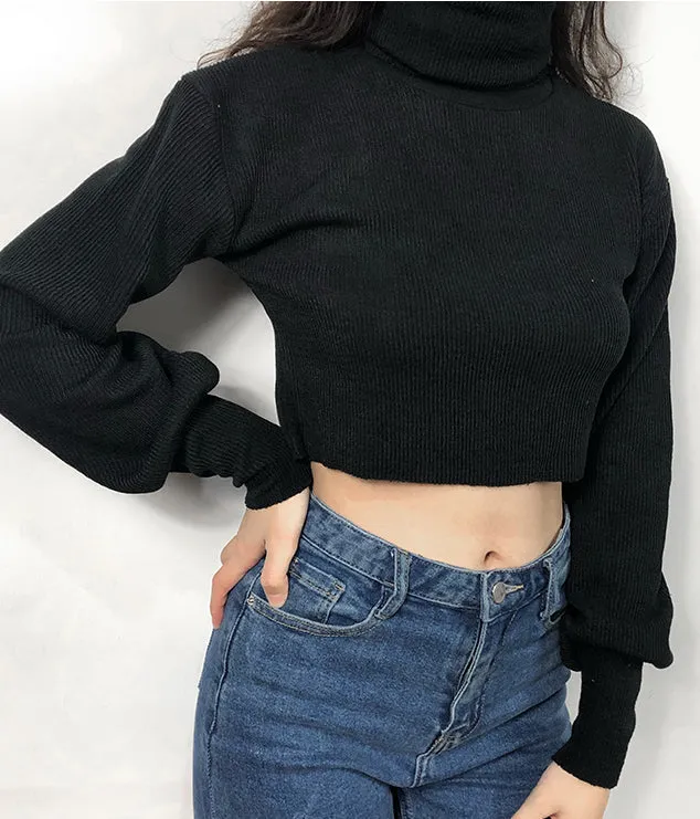 FashionKova - Chunky Knit Cropped Sweater