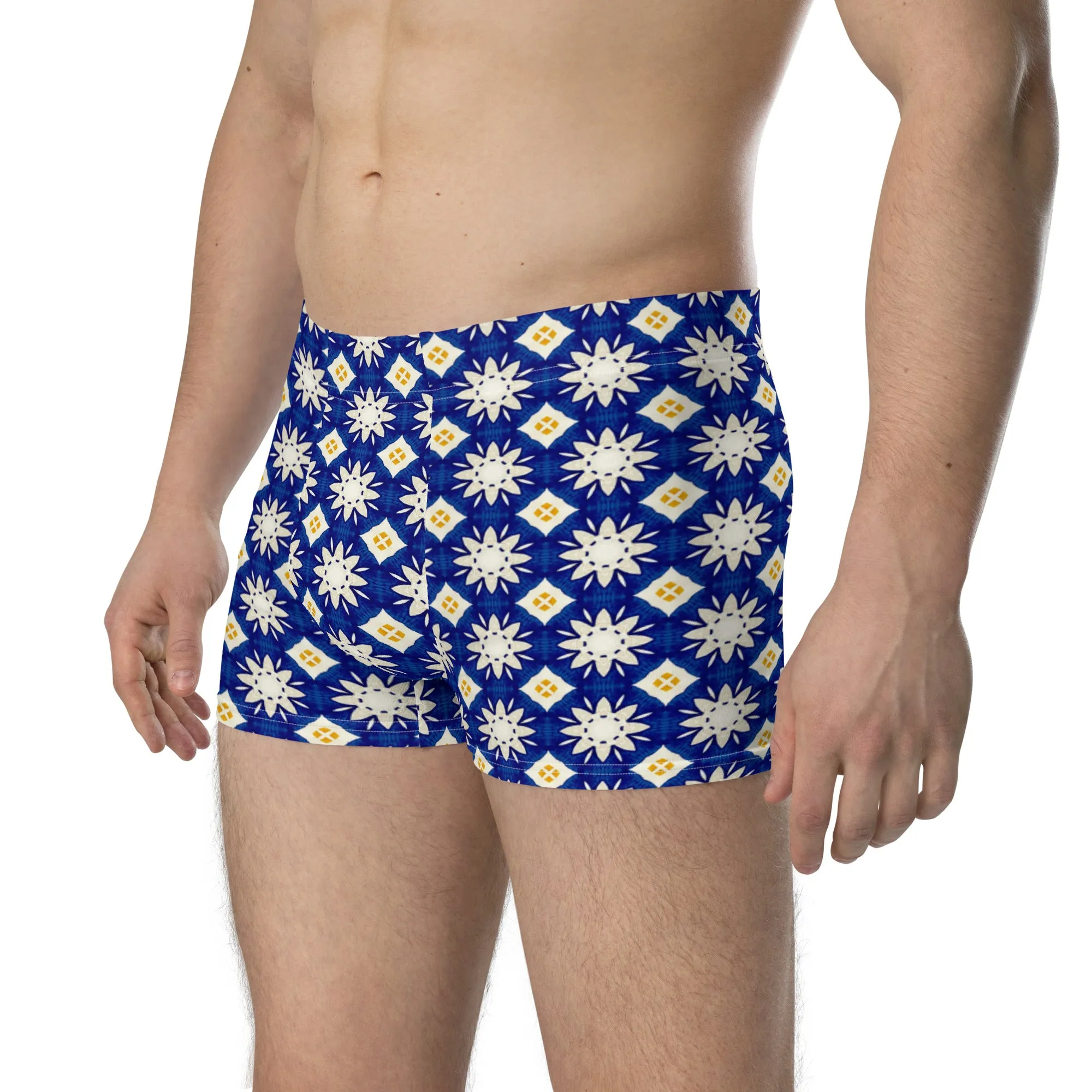 Floral print boxer briefs for men