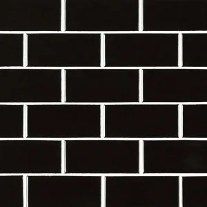 Glossy Black, 2" x 4" - Porcelain Tile