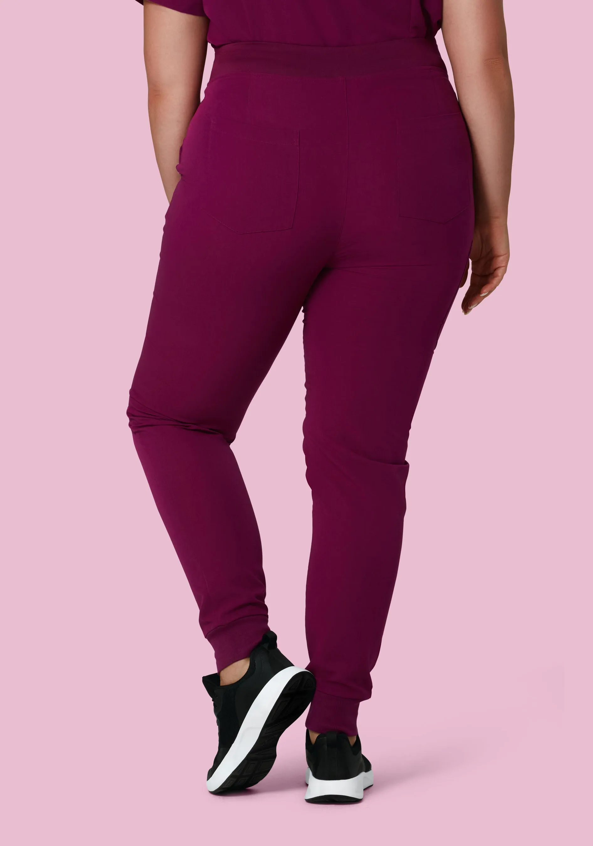 High Waisted Joggers Sangria