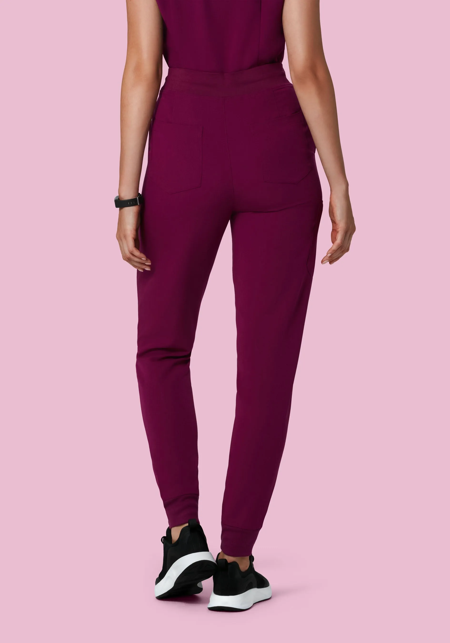 High Waisted Joggers Sangria