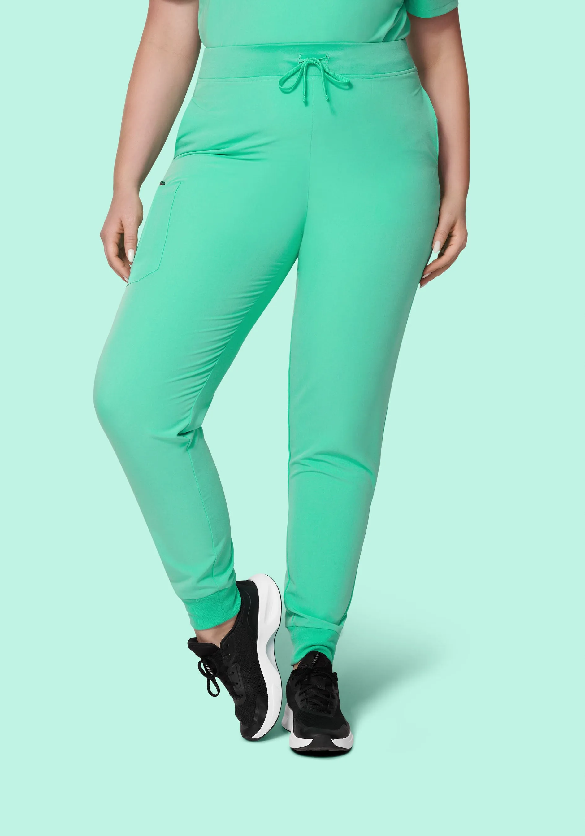 High Waisted Joggers Seaglass