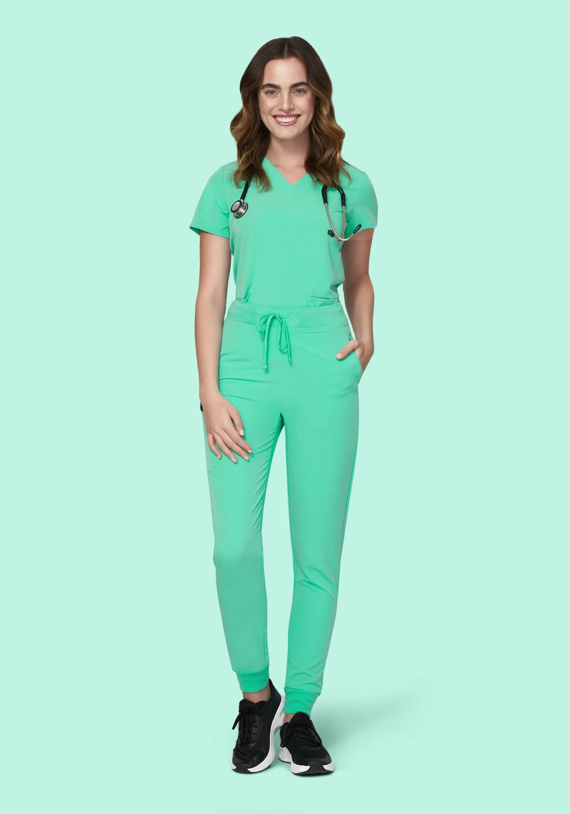 High Waisted Joggers Seaglass