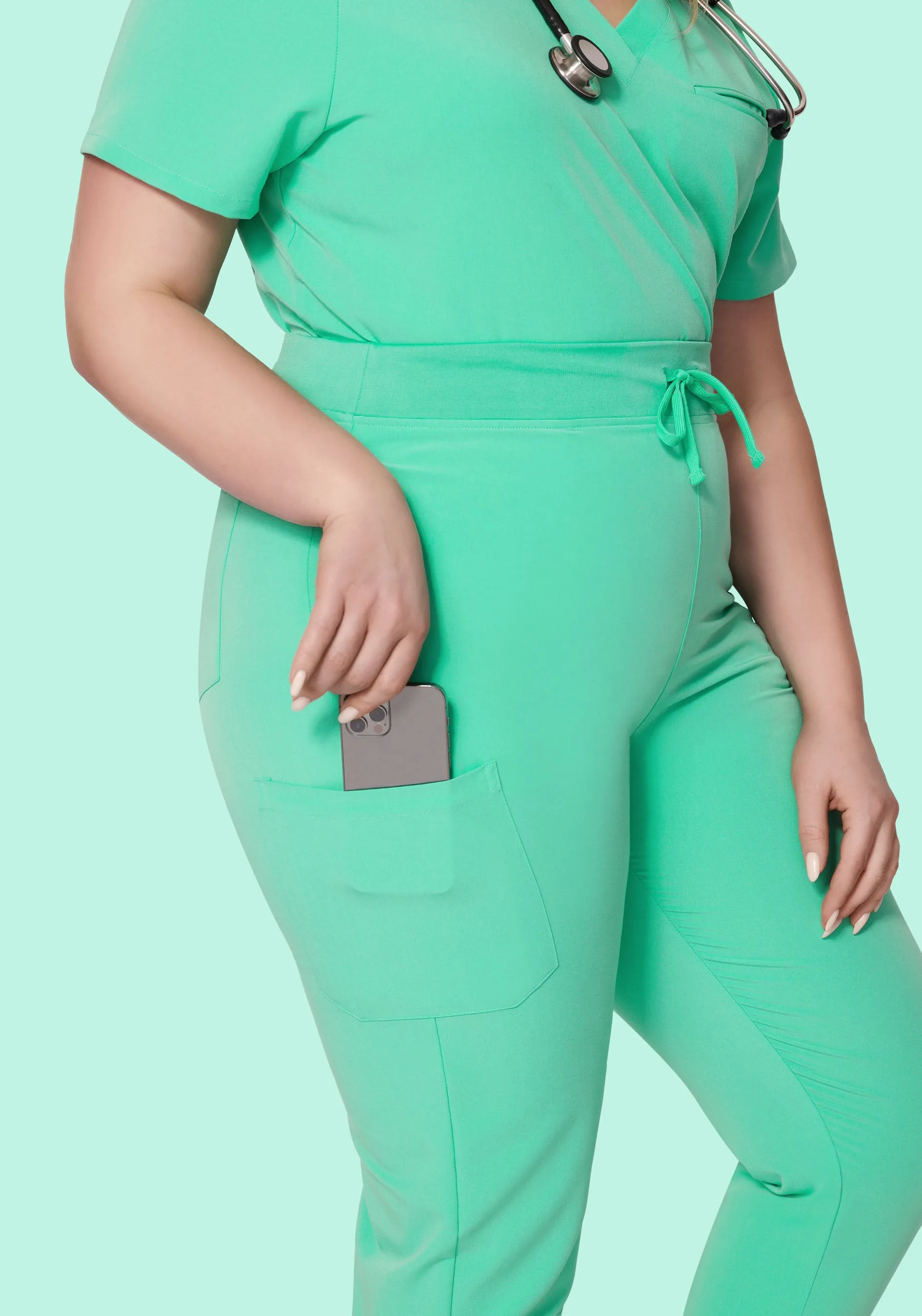 High Waisted Joggers Seaglass