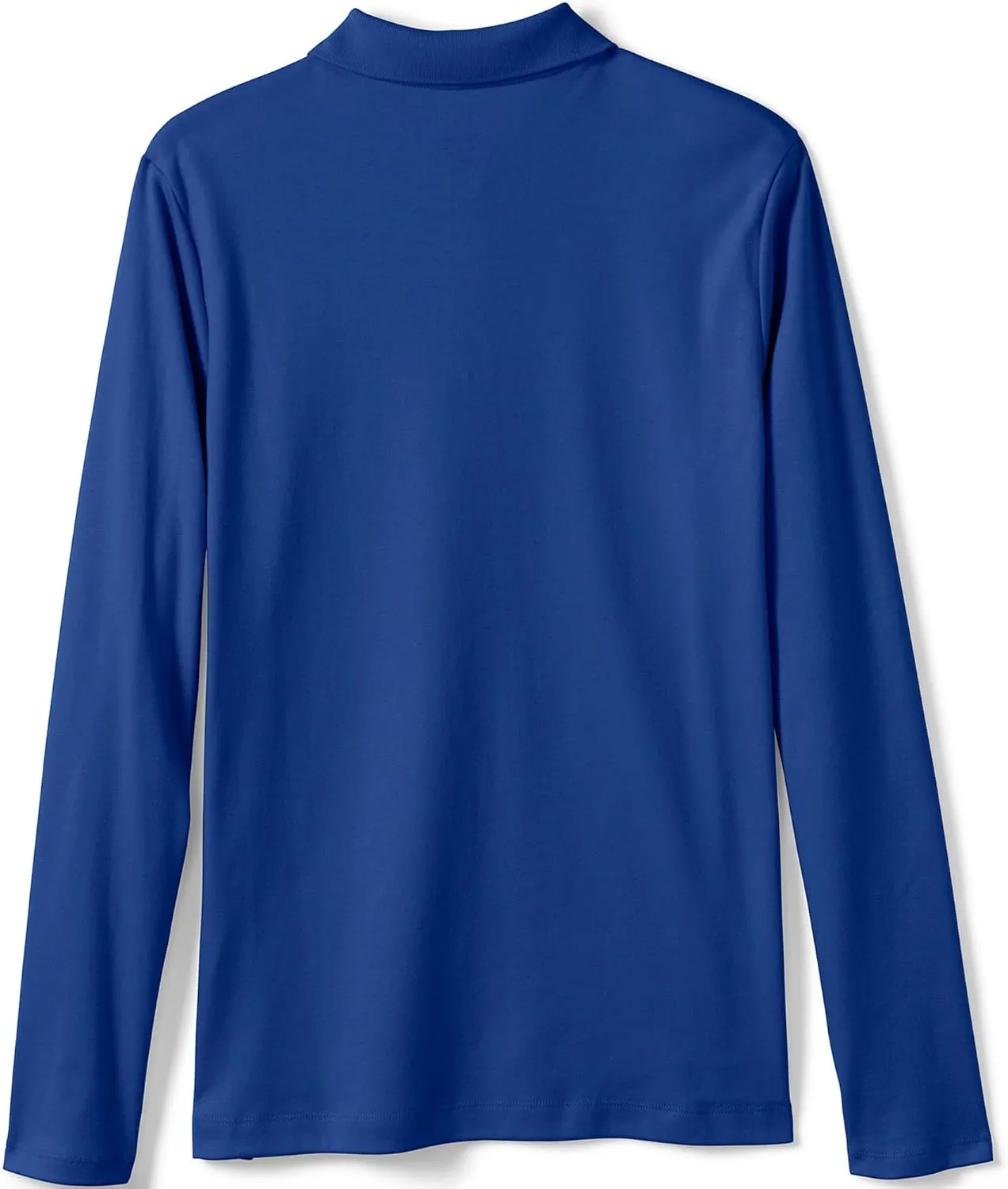 Lands' End School Uniform Girls Long Sleeve Feminine Fit Interlock Polo Shirt