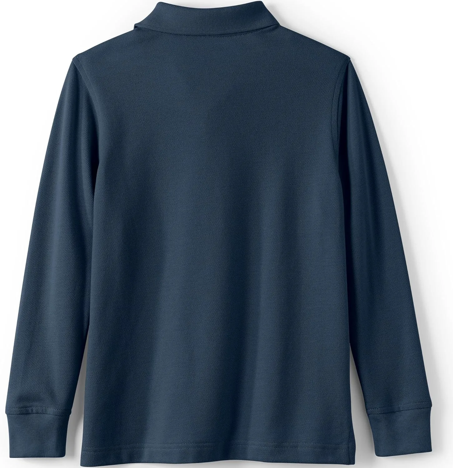 Lands' End School Uniform Kids Long Sleeve Mesh Polo Shirt