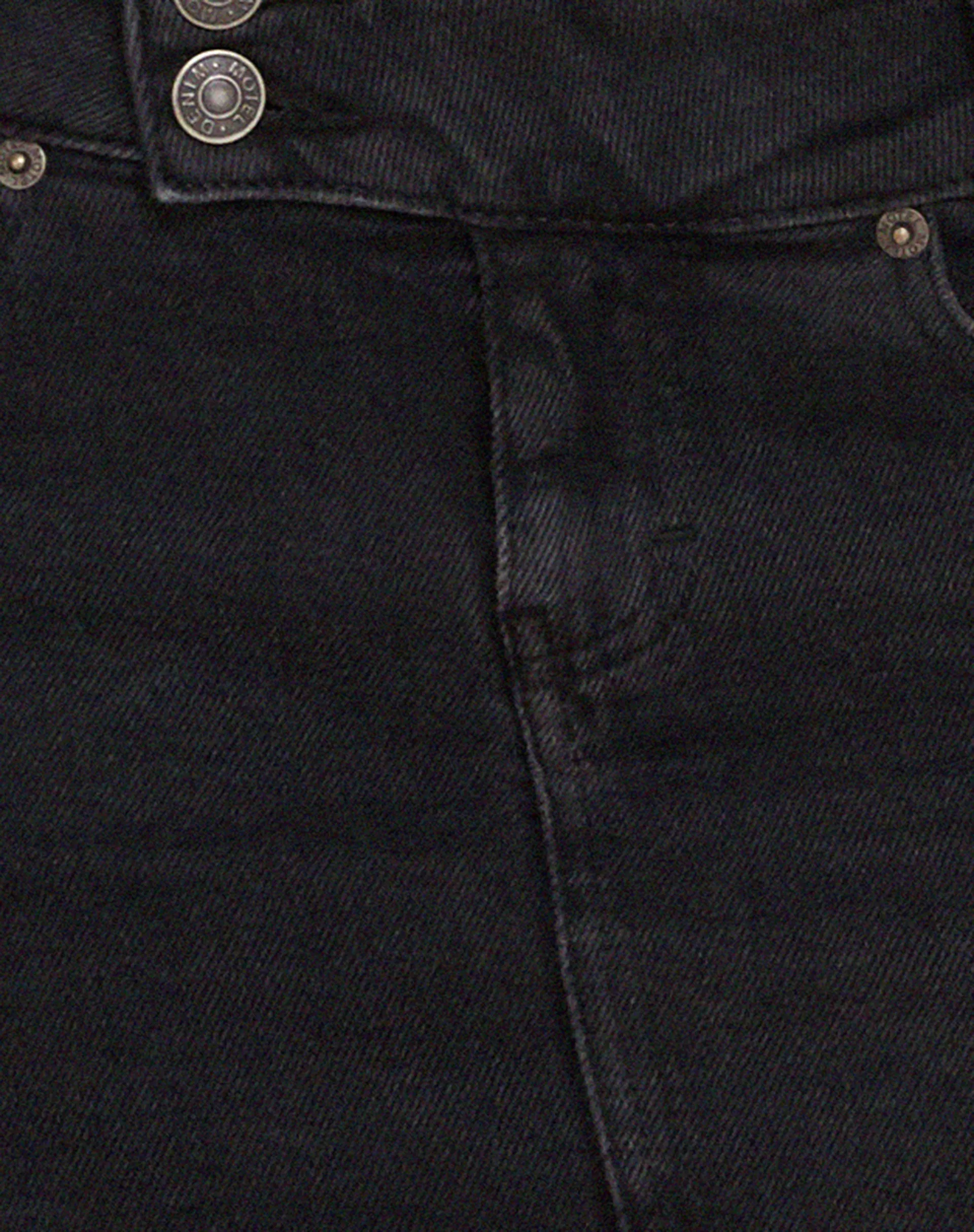 Low Rise Mini Skirt in Black Wash
