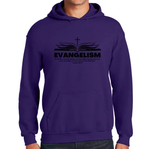 Mens Hoodie Evangelism - Go Therefore And Make Disciples Matthew 28:19