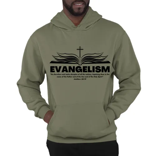 Mens Hoodie Evangelism - Go Therefore And Make Disciples Matthew 28:19
