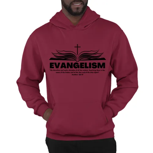 Mens Hoodie Evangelism - Go Therefore And Make Disciples Matthew 28:19