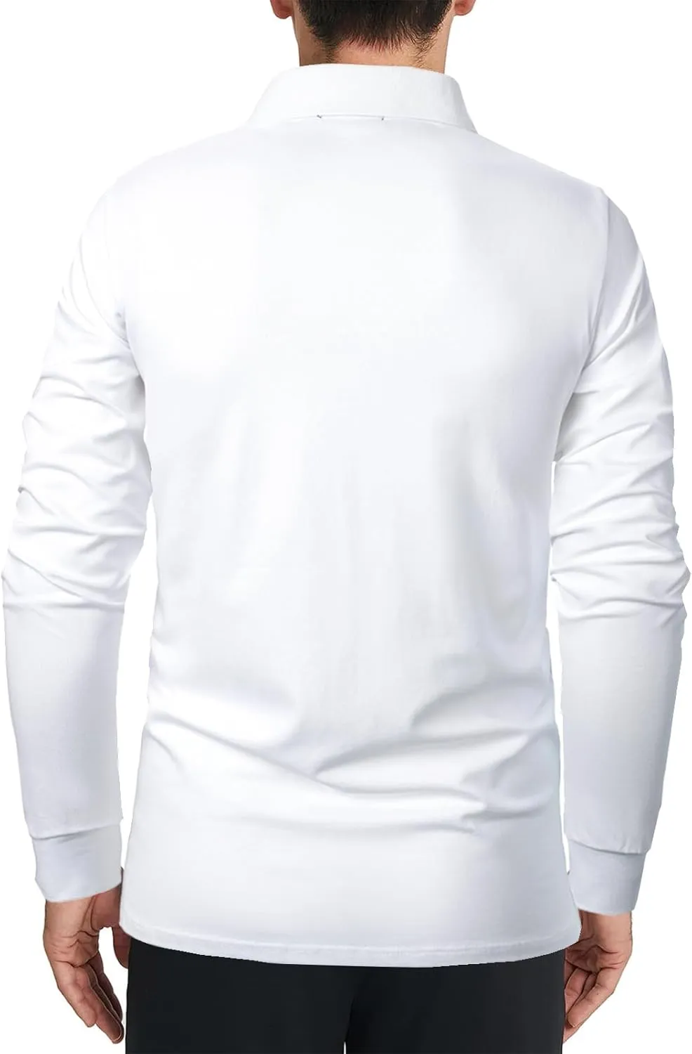 Mens Polo Shirts Short/Long Sleeve Casual Color Block Golf Polo T Shirt Stylish Contrast Collar Cotton Tops for Men
