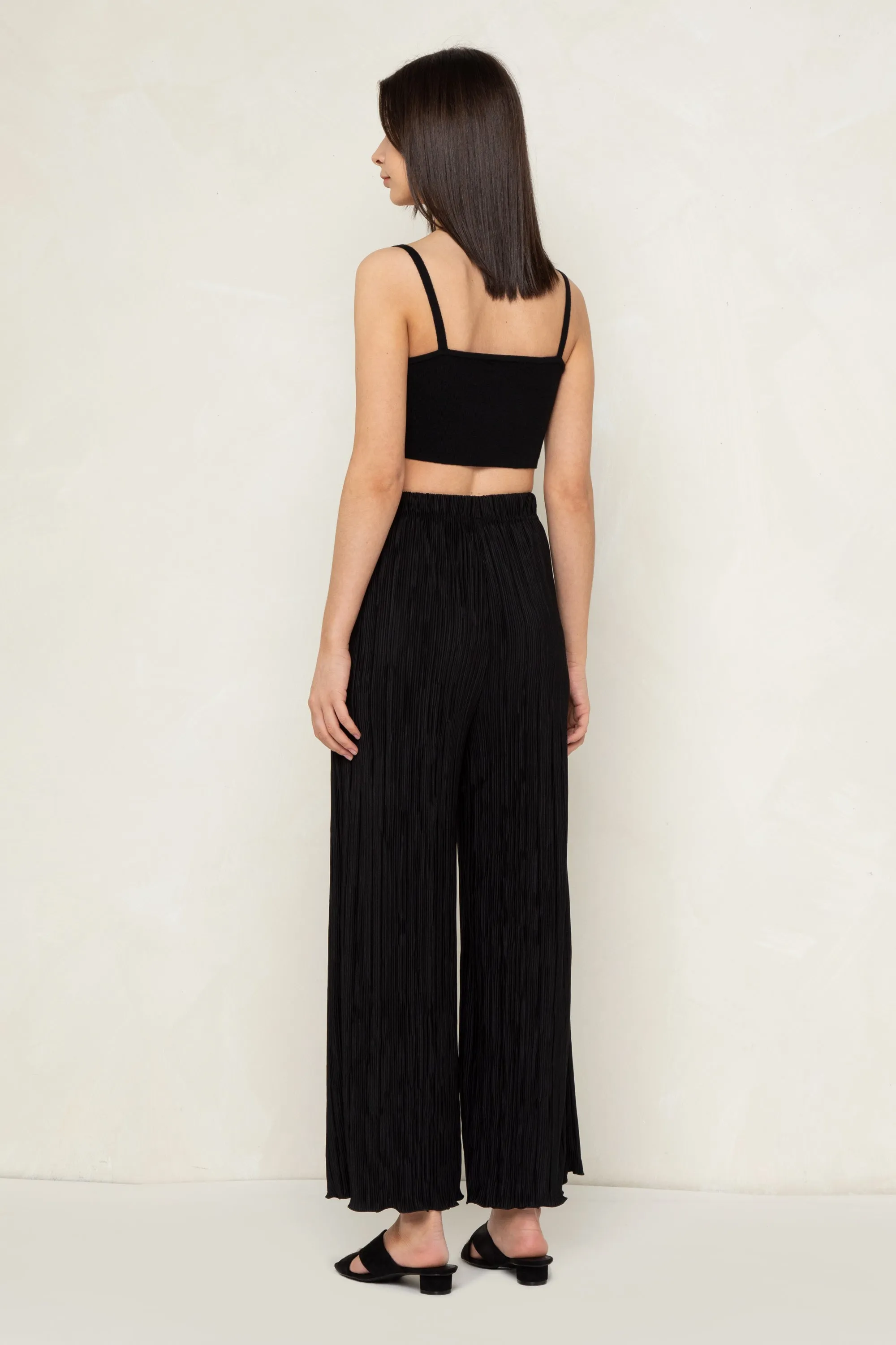 PLEATED WIDE LEG PANT