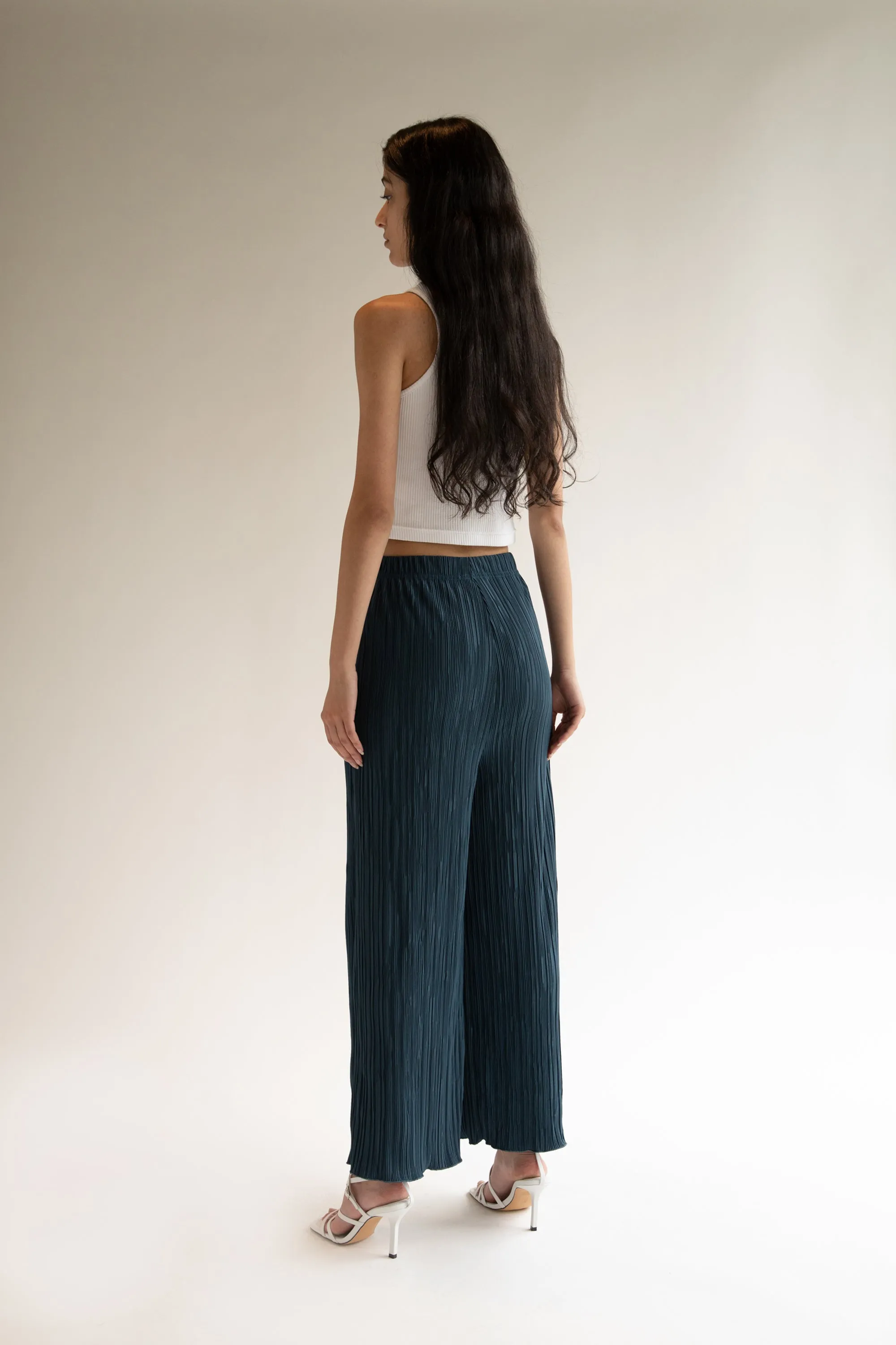 PLEATED WIDE LEG PANT