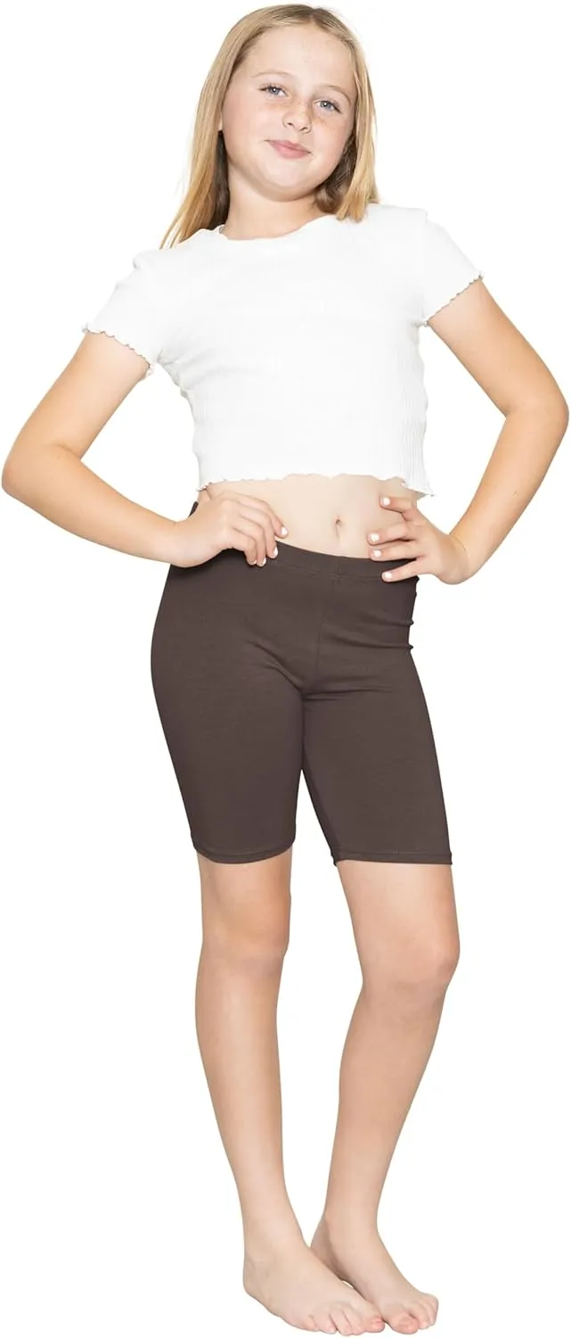 STRETCH IS COMFORT Girl's Cotton Biker Shorts and Cartwheel Shorts | Two Lengths to Choose from | Size 4-14