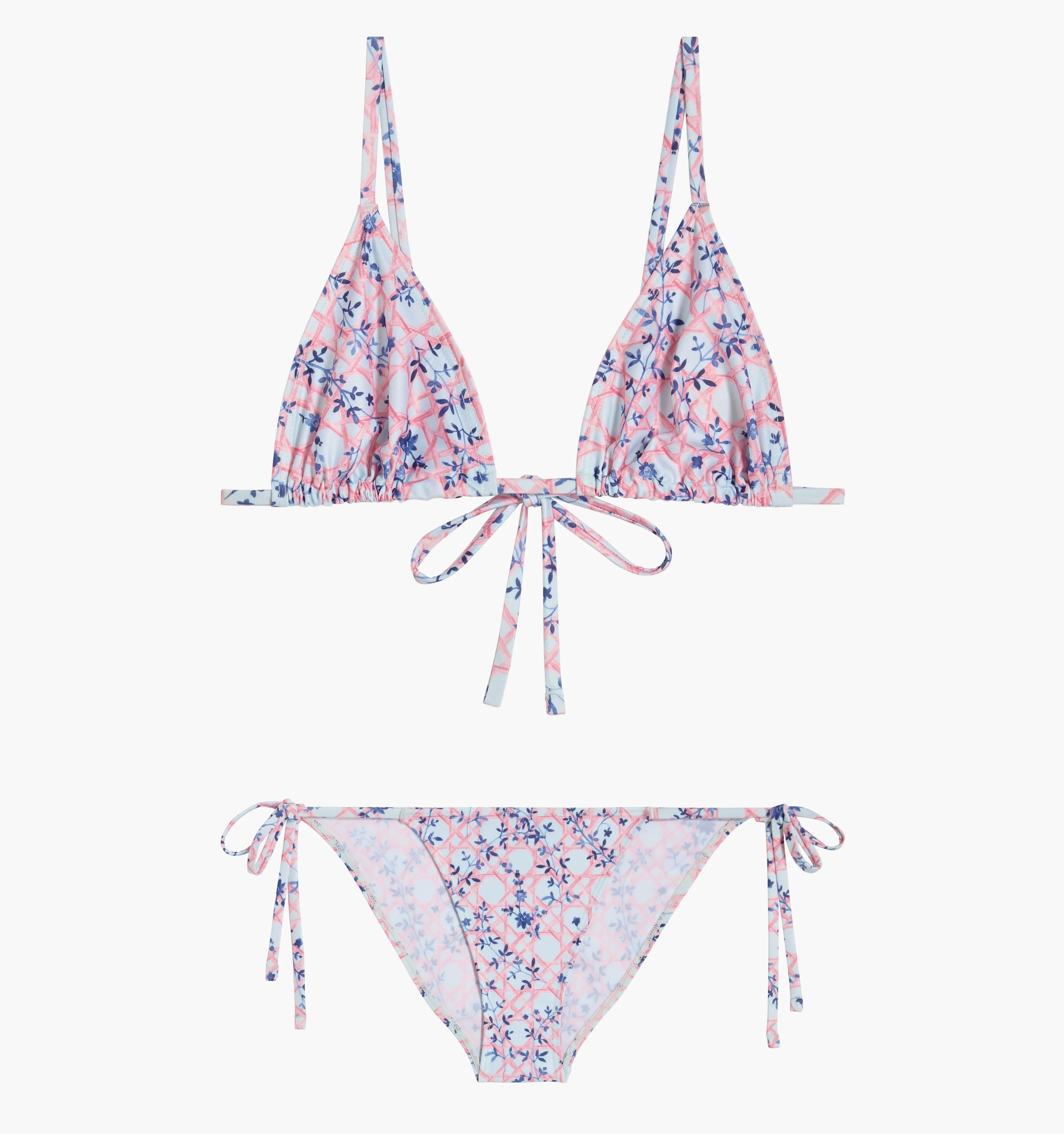 The Alessia Bikini - Pink Basketweave Vine