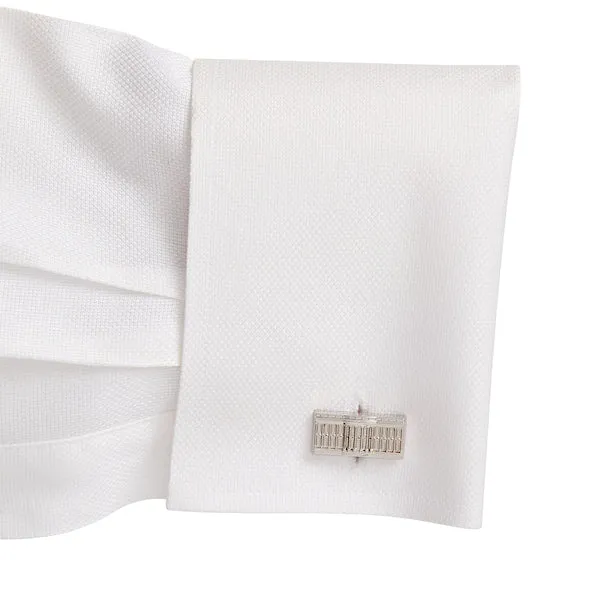 White House Cufflinks, North and South View - Nickel Plated