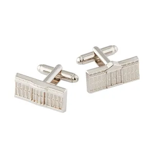 White House Cufflinks, North and South View - Nickel Plated